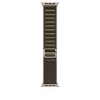 Apple Watch 49mm Dark Olive Alpine Loop - Small - Natural Titanium Finish