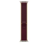 Apple Watch 49mm Burgundy Trail Loop - M/L - Natural Titanium Finish