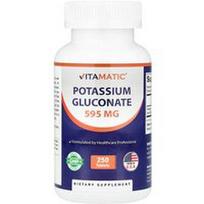 Vitamatic, Kalio gliukonatas, 595 mg, 250 tablečių