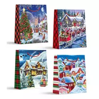 Gift bag SNOW S, 18x24x8,5cm, mix