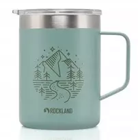 „Rockland“ termo puodelis „Camp Mug“ 0,35 l – nerūdijantis plienas, vakuuminis, su „Tritan“ dangteliu, žalias