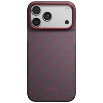 Case PITAKA Edge Argyle MagSafe for iPhone 18 Pro Max / 17 Pro Max Blue-Red