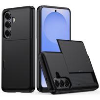 AMORUS Samsung Galaxy A57 5G Case with Sliding Card Holder - Black