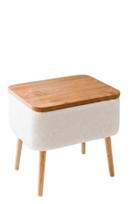 Staliukas Kalune Design Pkpuf02S, ruda sp./balta sp., 60 cm x 30 cm x 65 cm