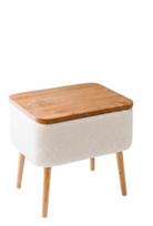 Staliukas Kalune Design Pkpuf02S, ruda sp./balta sp., 60 cm x 30 cm x 65 cm