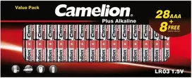 Elementai alkaline, LR03 B28+8, AAA, 1.5V, CAMELION, 36 vnt.