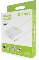 Kilimėlis D-Fruit ID kortelių skaitytuvas USB-C DF175, baltas