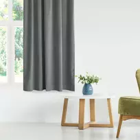 Pilka aksominė užuolaida su kilpomis AmeliaHome 135 × 175 cm