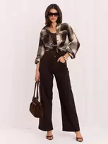 Kelnės jeans-D60140BA62672A2-ciemny ruda