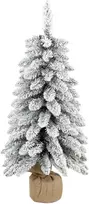 Dirbtinė kalėdinė eglutė su apsnigtais šakelių galiukais, balta, 90 cm