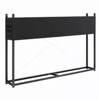 Malkų lentyna su 600D Oxford uždangalu, iki 500 kg, juoda, 202 × 25 × 113 cm