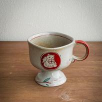 Japanese Vintage Coffee Cup Creative High Foot Water Cup Ceramic Mug Office Home Breakfast Milk Cup Drink Set Friend Gift 250ml brown