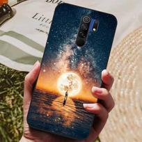 Skirta Xiaomi Redmi 9 dėklas Katė Gėlė vilkas Dangtelis Silikoninis dėklas Skirta Redmi 9 redmi9 Dangtelis Buferis 6.53  Atsparus smūgiams telefono Coque dėklas for Redmi 9 blue