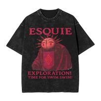 Clair Obscur Expedition 33 Washed T Shirts Streetwear Hip Hop Retro T-Shirts Tees Men Women Cotton Summer 3XL black