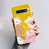 Dėklas Samsung Galaxy S10 S 10 Plus S10E Fundas Stilingas Dažytas Minkštas TPU Apsauginis Galinis Dangtelis Samsung S10 S10+ Telefonui S10e