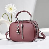 Moteriška laisvalaikio rankinė su viršutine rankena PU odinė moteriška crossbody peties rankinė moteriška mobiliojo telefono rankinė 21 × 9  × 15 cm violetinė