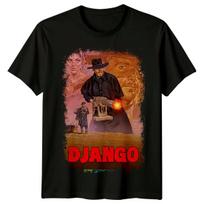 Django (1966 metai) Filmo plakato įkvėpti marškinėliai Retro marškinėliai Unisex 4XL brown