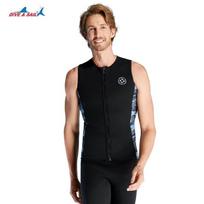 3 mm neopreno hidrokostiumo liemenė su priekiniu užtrauktuku Snorkeliavimui, nardymui, plaukimui, banglenčių sportui Šilumos apsauga XXXL