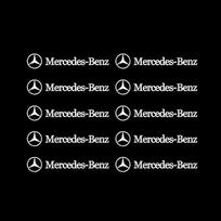4/10vnt Mini Metalinis Emblema Automobilio Lipdukai Mercedes Benz AMG W212 W204 W211W168 W213 W205 W210 W124 BH162Y white