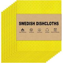 9 Colors Swedish Rag Kitchen Multi-functional Lazy Dishcloth Reusable 1PC geltona