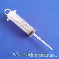 500 ml talpos didelis plastikinis švirkštas klijų dozavimui, maitinimui arba klizmoms 80ml + Conversion Head + Needle