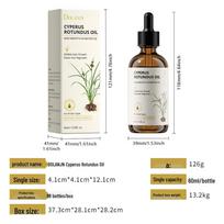 Cyperus Rotundus Essential Oil for Hair Growth Inhibition & Facial Body Care gray