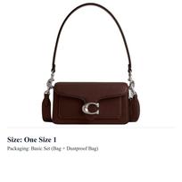 COACH Tabby Polished Pebble Leather Portable Crossbody Bag, Shoulder Bag Small Women's Maple CY201-LHMPL One Size 1 black