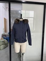 Detachable Fur Collar Denim Jacket - 2025 Fall/Winter Street Style Small gray