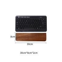 Walnut Wood Keyboard Wrist Rest Palm Pad Mechanical Keyboard Ergonomic Pad 87/98/104/108 Key Suitable For Multiple Sizes Custom 33X8CM  for 68 keys gray