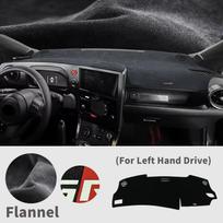 for GR Yaris 2026 2025 2024 Car Anti‑Glare Dashboard Cover Dashmat Non‑Slip Protective Dash Mat Pad Auto Accessories LHD Flannel gray