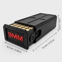 3D Spausdinta 9 mm Amunicijos Dėžutė 50 Šovinių Kompaktiška Ir Patvari Stalčiukas Su Šoniniu Užraktu Šaudymo Inventorius Puiki Dovana Tėčiui/Absolventui