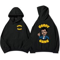 Goofy Gang Hoody Morgan Jay Animacinių filmų Grafiniai Megztiniai Su Gobtuvu Ilgomis Rankovėmis Vyriški Puloveriai Kišenė Laisvalaikio Vyriški Hoody Viršutiniai Drabužiai M black