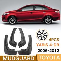 Mud Flaps For Toyota YARIS 4-Dr SEDAN 2006~2012 08-13 MudFlaps Front Rear Fender Car 08-13 gray
