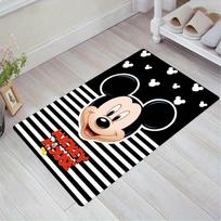 1 vnt. Disney Pelės Peliuko ir Mini Pelės rašto kilimas Plotinis kilimas Neslystantis kilimas Skalbiamas rankomis Grindų kilimėlis Tinka svetainei, miegamajam, namų dekoravimui 60cm by 90cm white