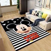 1 vnt. Disney Pelės Peliuko ir Mini Pelės rašto kilimas Plotinis kilimas Neslystantis kilimas Skalbiamas rankomis Grindų kilimėlis Tinka svetainei, miegamajam, namų dekoravimui 100cm by 120cm gray