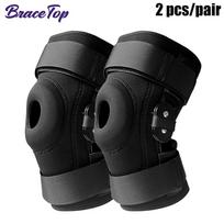 Bracetop Hinged Knee Brace Support For Patella Instability Meniscus Tear ACL Injuries For Men Women Sports Running XXL gray