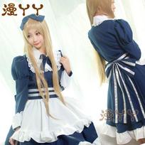 Cosplay Costume Hetalia Country Personification Belarus Maid Outfit Cosplay Long-Sleeved L Clothes + Wig L beige