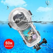 For Insta360 X5 PULUZ 60m Waterproof Sealed Diving Case (Transparent) skaidri