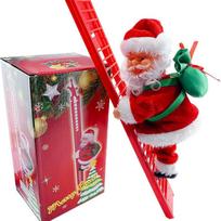 Santa Climbing Ladder Electric Claus Rope Ladder Decoration Christmas Tree Hanging Ornaments For Party Household Door red