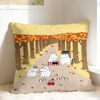Pillow Case Cute M-Moomins Soft Pillow Cover For Chair Sofa Home Decor Novelty Pillowcases Peach skin 18*18(CM)-1Pcs brown