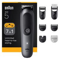 Kirpimo rinkinys Braun All-in-One Kit Series 5 AIO5520 7-in-1, Belaidis, Juodas