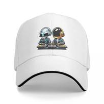 Daft Punk Hat Unisex Hip-Hop Hats Sun Hat Golf Hats Breathable Snapback Caps Baseball Cap Summer One Size gray
