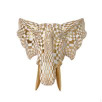 Antelope Head Sculpture Animal Wall Mount Artistic Geometric Art Realistic white