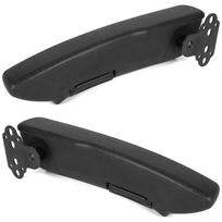 Universal Car Armrest, Screw-Mounted to Seat Backrest for Driver Right & Passenger Left + 2x Mounting Kits, 4 pcs Set juoda