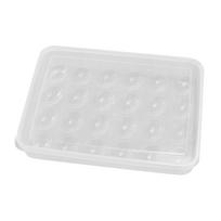 Velniško kiaušinio dėklai su dangteliu, Nešiojamas kiaušinių laikiklis, Sukraunamas plastikinis kiaušinių padėklas virtuvei, šaldytuvui, Laikykite, One Size white