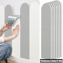 3D lipni sienų apdailos juosta, 6015 cm, 4 mm storio, nulupama ir klijuojama dekoratyvi sienos juosta namams One Size white