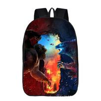 Godzilla Vs King Kong Casual Backpack Elementary School Three-Piece School Bag 17inch backpack