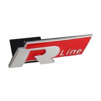 3D Car Front Grille Trunk Emblem Sticker For R Rline Logo Badge Stickers Volkswagen Polo Passat Golf Jetta KYUIT Polo Touran CC T-ROC