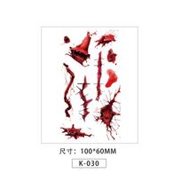 Halloween Fake Scar Temporary Tattoo Stickers Waterproof Bloody Wound Cosplay Masquerade Makeup Props  WY