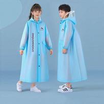 Stormproof Children's Full-Body Raincoat with Backpack Compartment - Portable Cycling Poncho for Boys and Girls beige